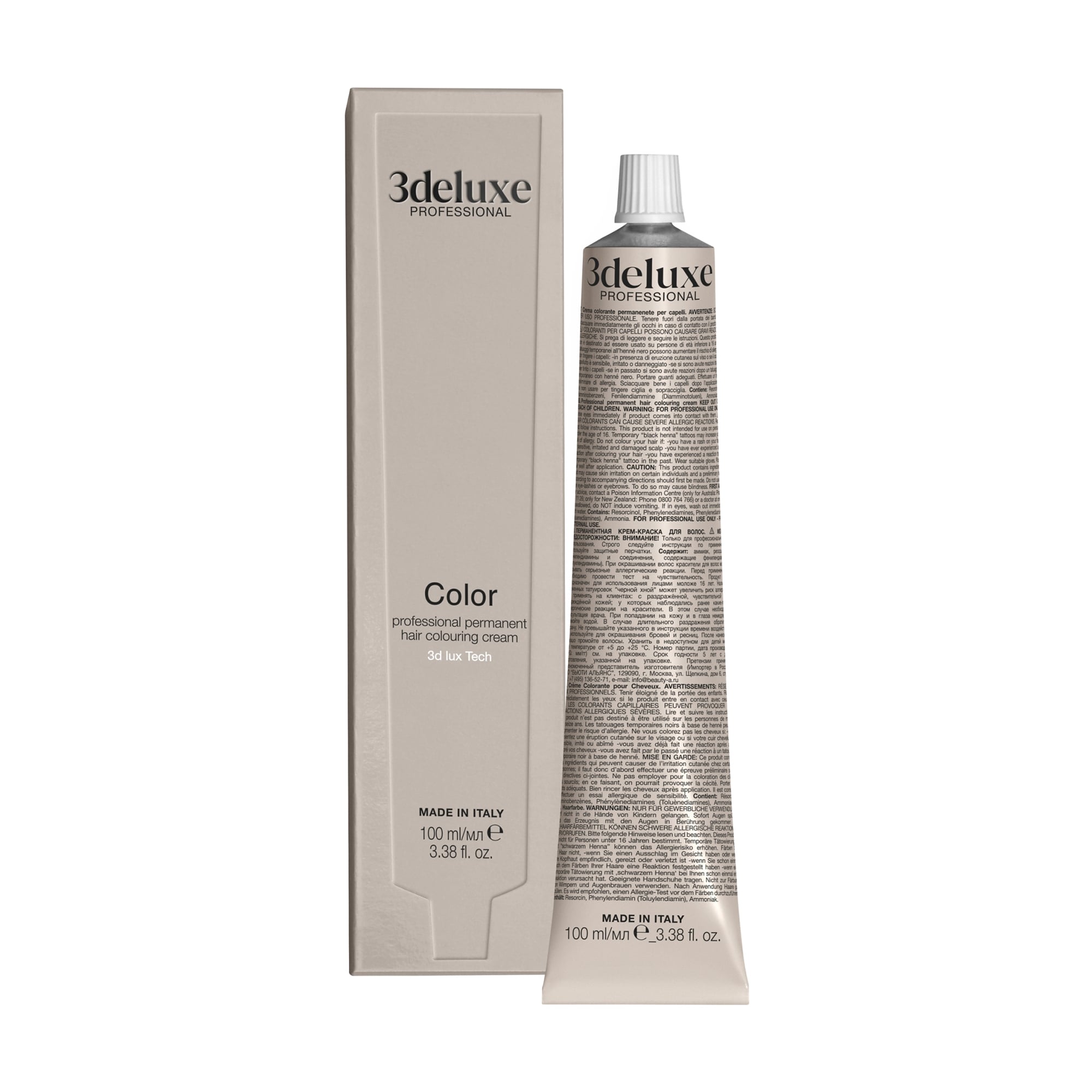 Перманентна крем-фарба для волосся 3DeLuXe Tech Hair Colouring Cream 4.3 Golden Brown, 100 мл